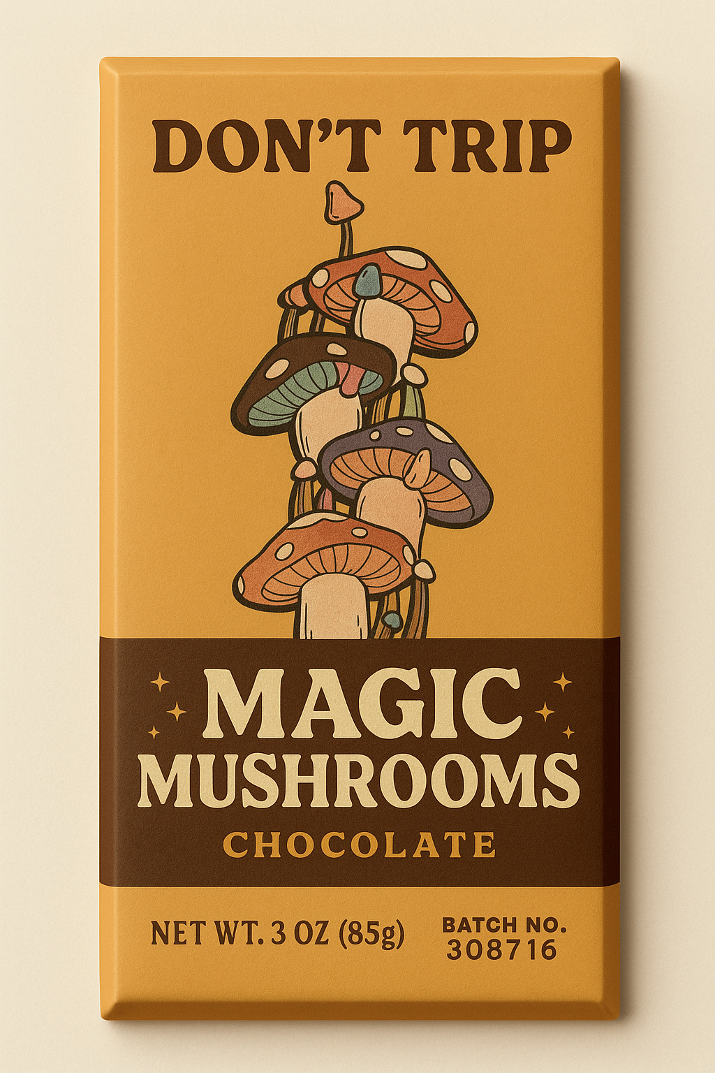 Chocolate bar labeled 