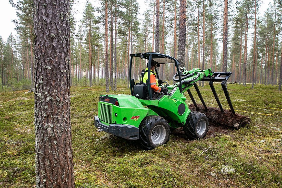 kuntan nostoa avant pyöräkuormaajalla