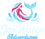 A logo for a company called jax water adventures