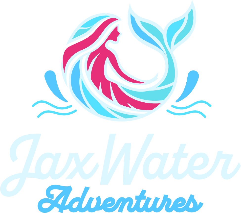 A logo for a company called jax water adventures