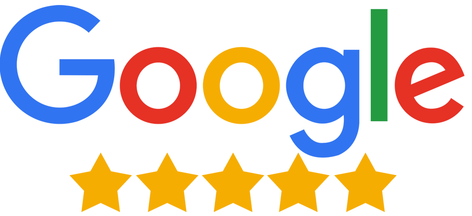 The google logo has five stars on it.