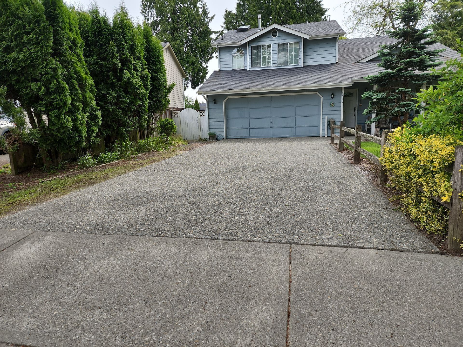 before driveway cleaning tacoma