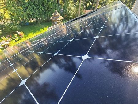 After Solar Panel Cleaning Tacoma