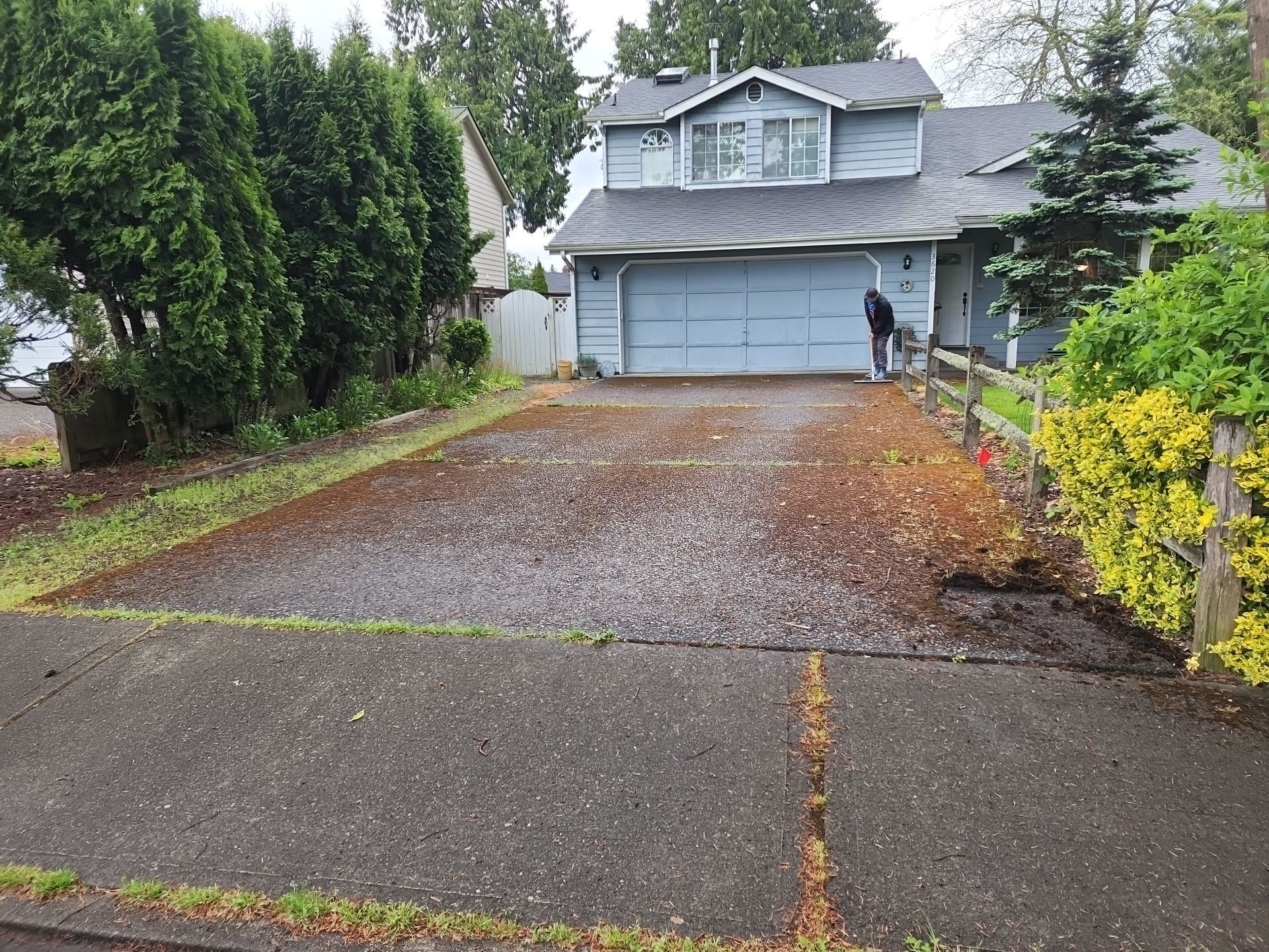 before driveway cleaning tacoma