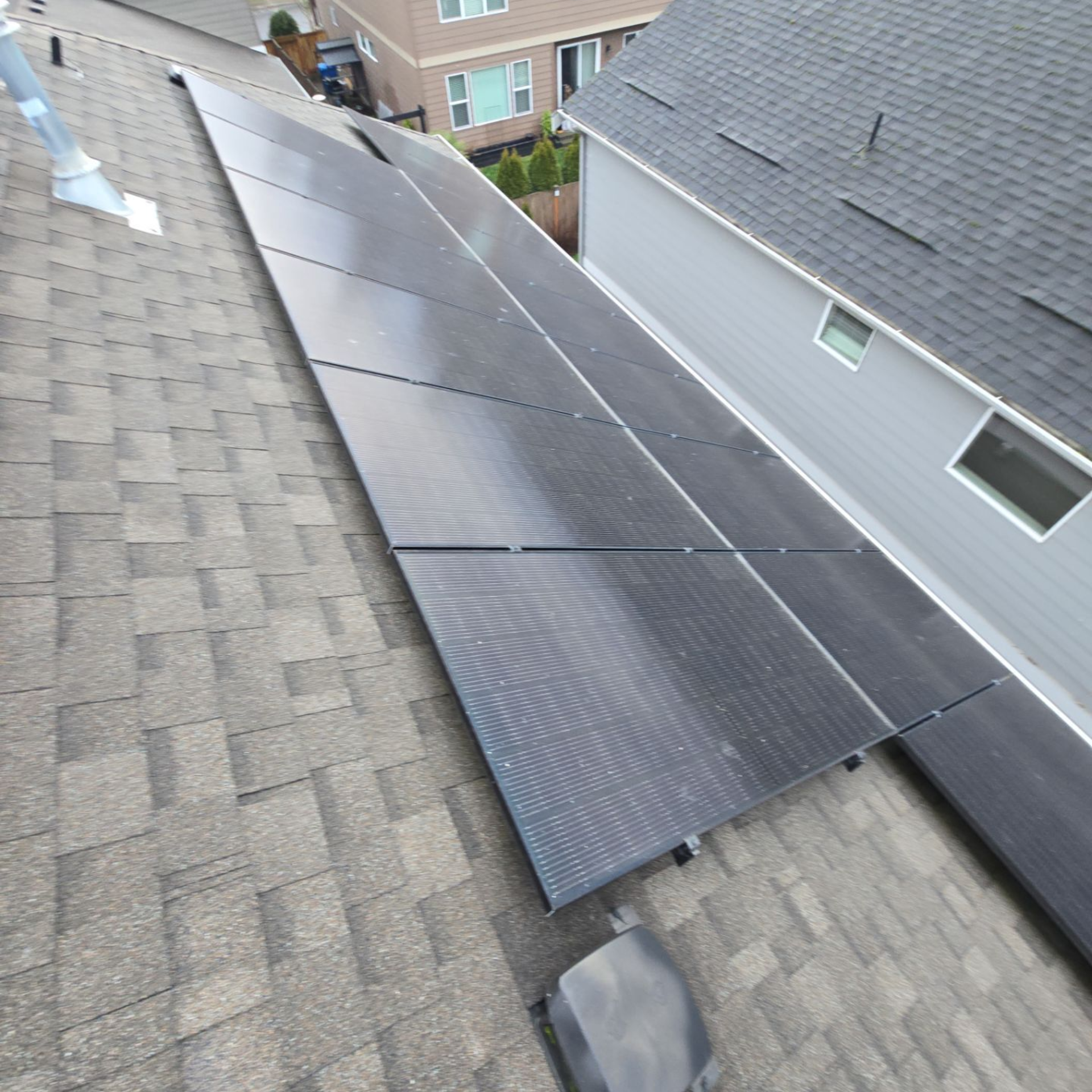 before solar panel cleaning in tacoma