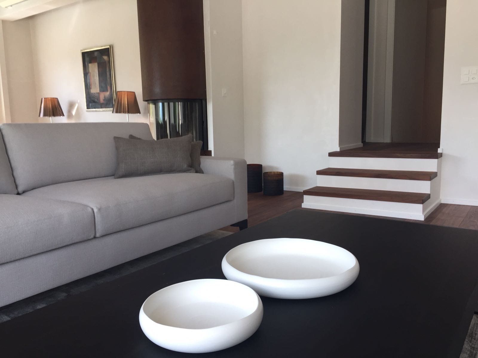Aménagement de chalet ars vivendi Genève table basse et bols
