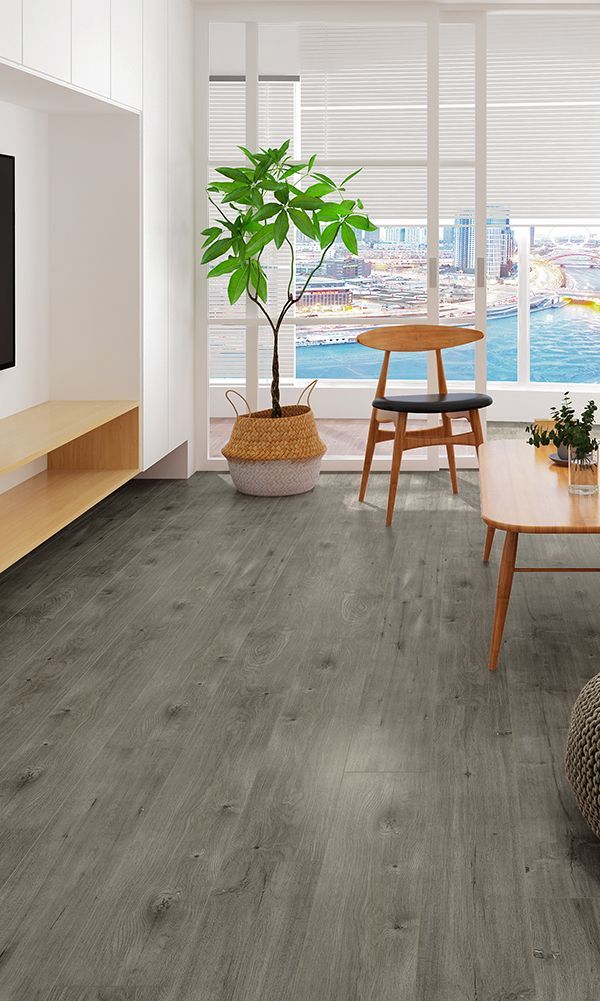 A Living Room With A Wooden Floor — Mid Coast Flooring & Blinds In Taree, NSW