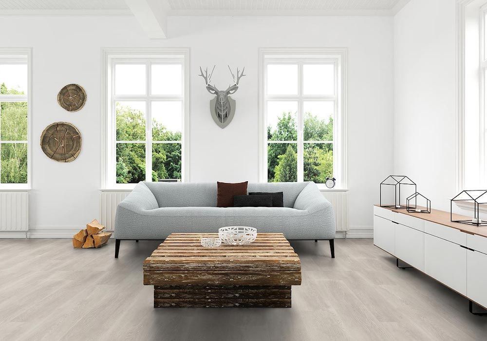 A Living Room With A Couch — Mid Coast Flooring & Blinds In Taree, NSW