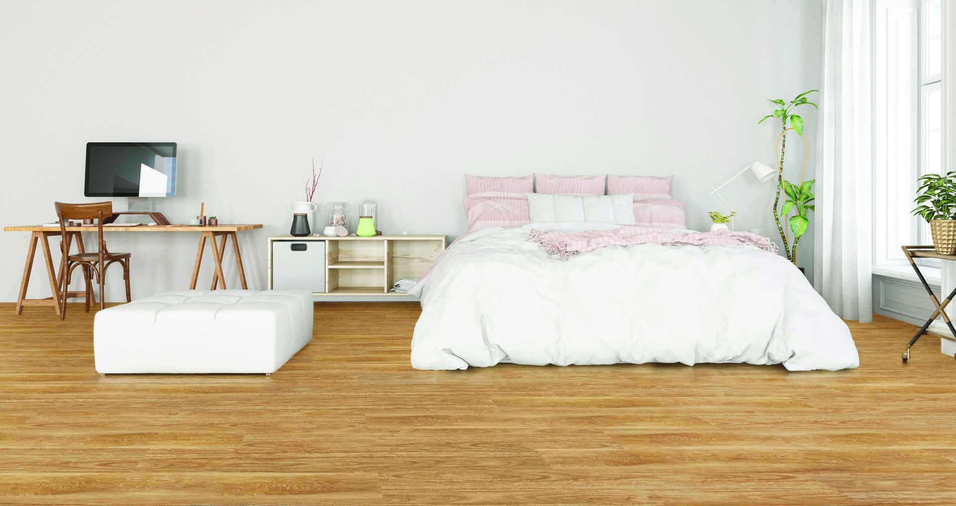 A Living Room With A Couch And A Coffee Table— Mid Coast Flooring & Blinds In Forster, NSW