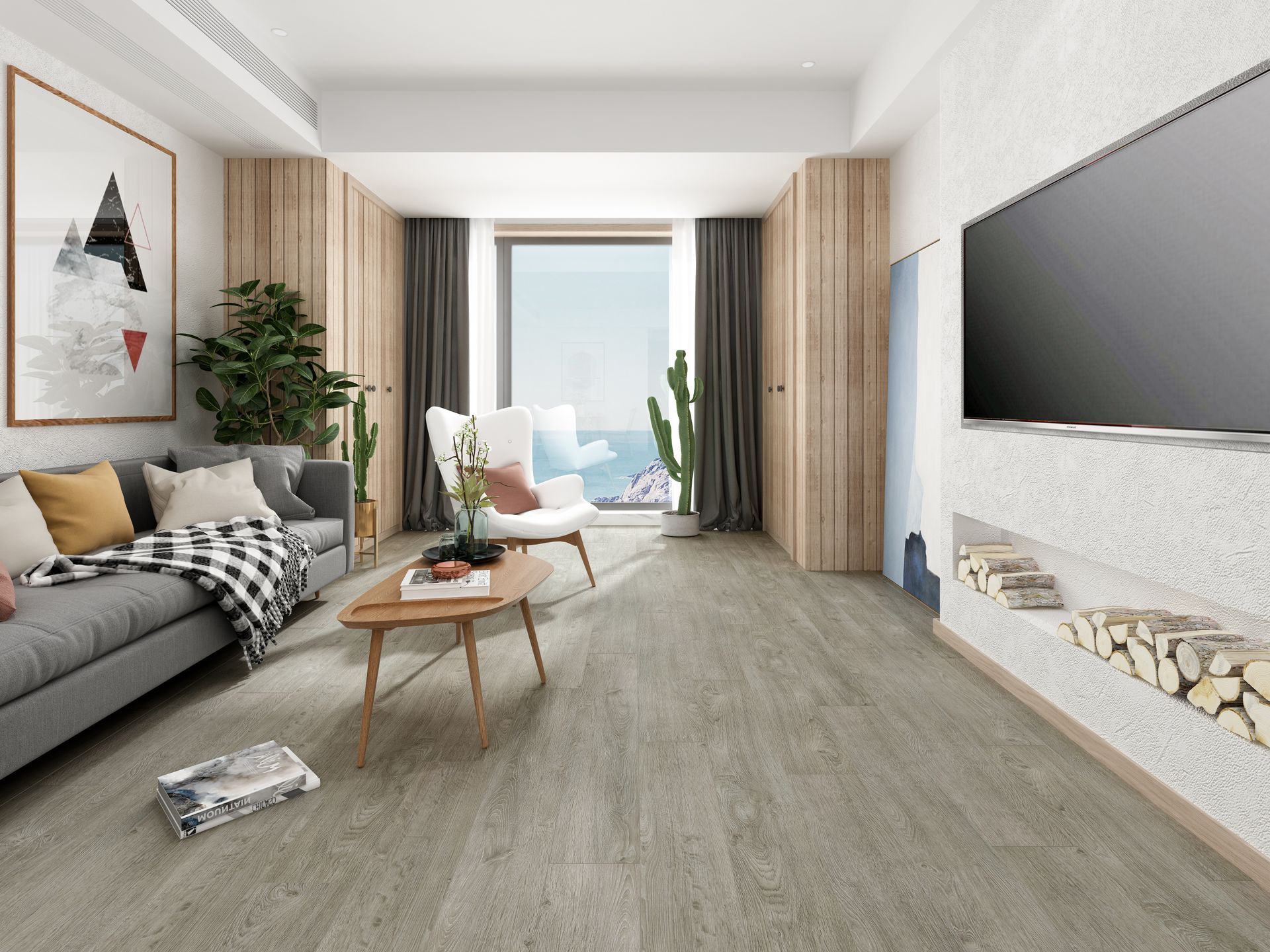 A Living Room With A Couch — Mid Coast Flooring & Blinds In Taree, NSW