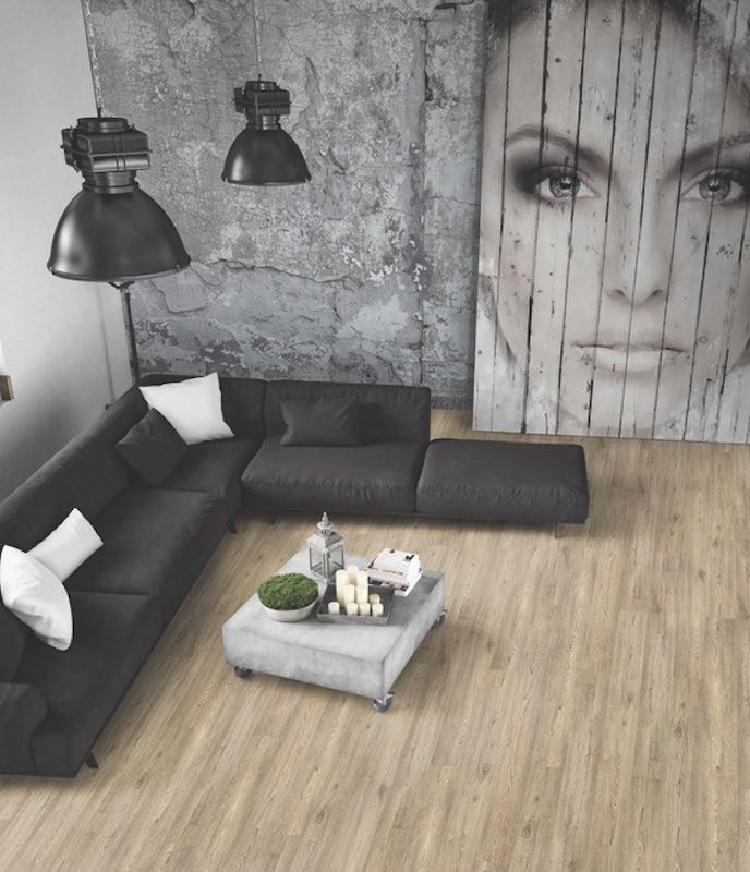 A Living Room With A Couch And A Coffee Table — Mid Coast Flooring & Blinds In Taree, NSW