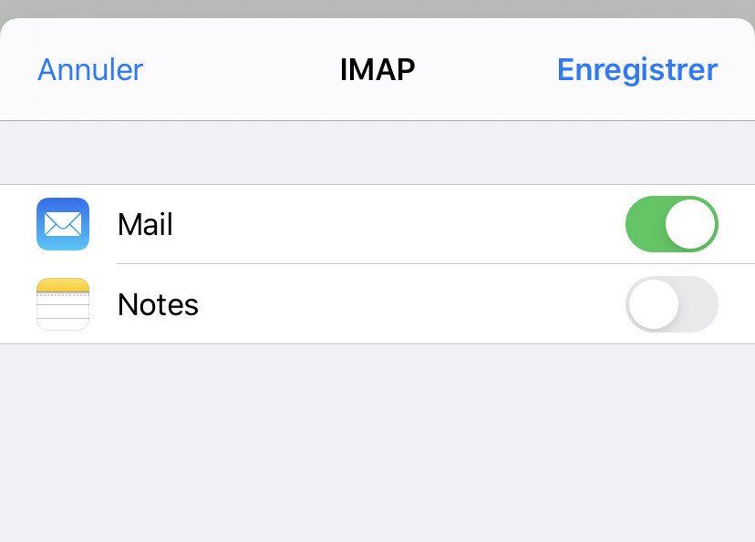 configurer mail sur iphone