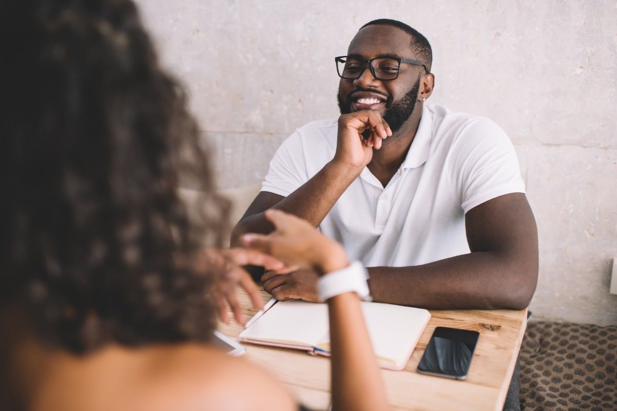 guy looking and smiling 