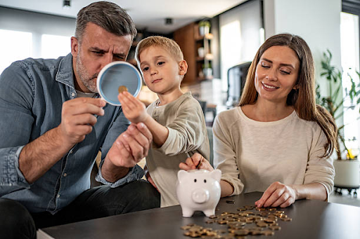 couples enjoying with their baby