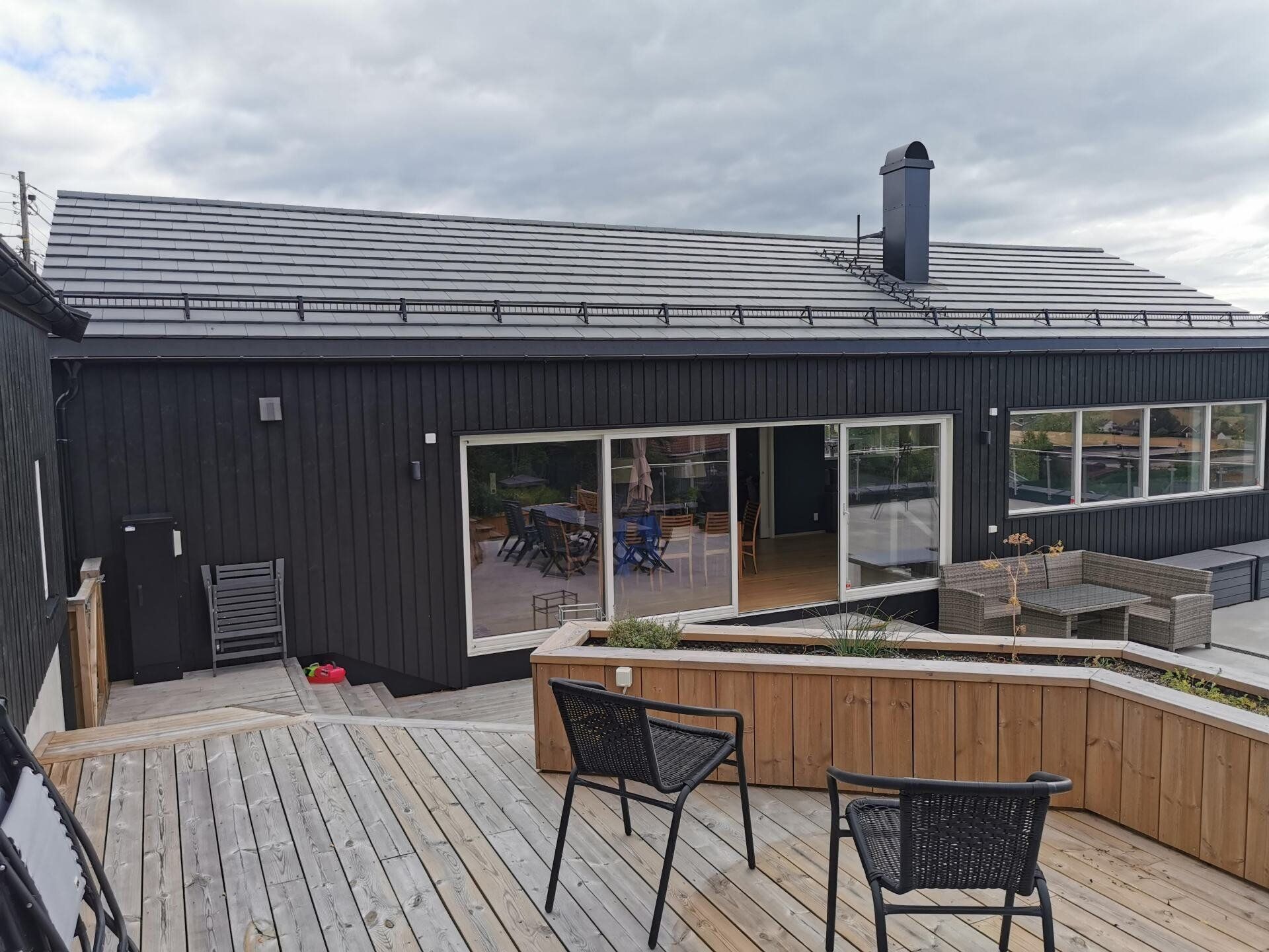 Enebolig i Røyken, fra terrassen.