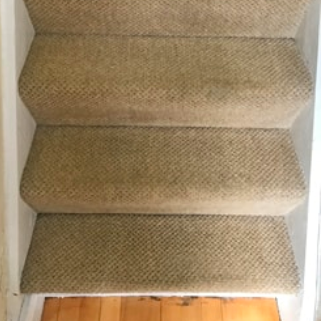 Carpet cleaning stairs after
