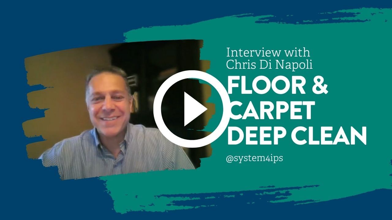 a video of a man talking about floor and carpet deep clean