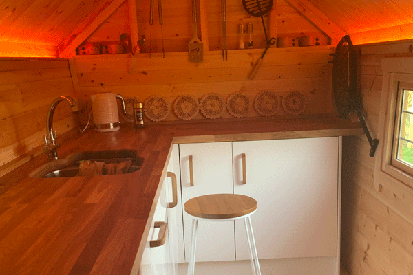 kitchen in BBQ hut