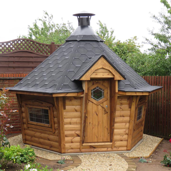 the hare 7m2 bbq cabin