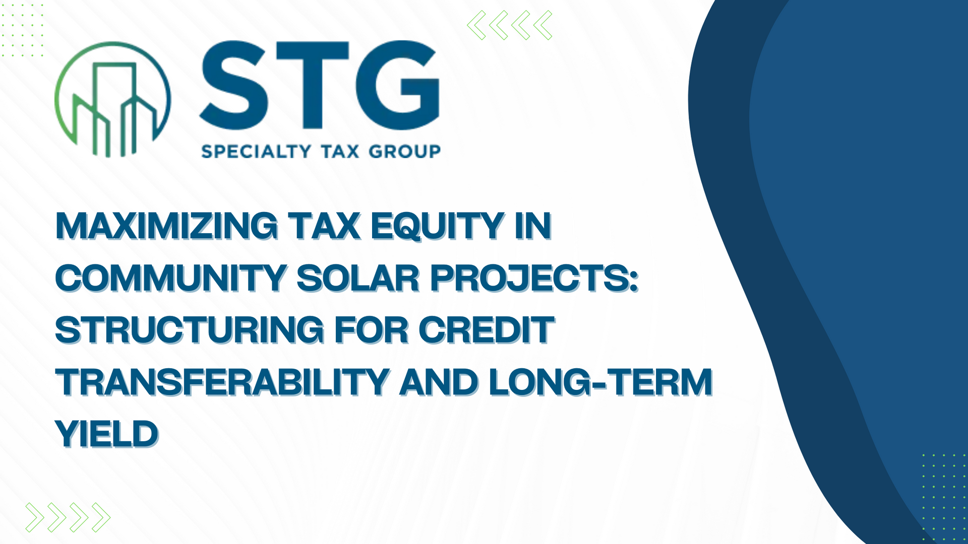 Maximizing Tax Equity in Community Solar Projects