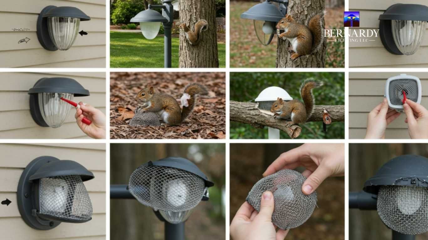 how to stop squirrels from chewing outdoor lights
