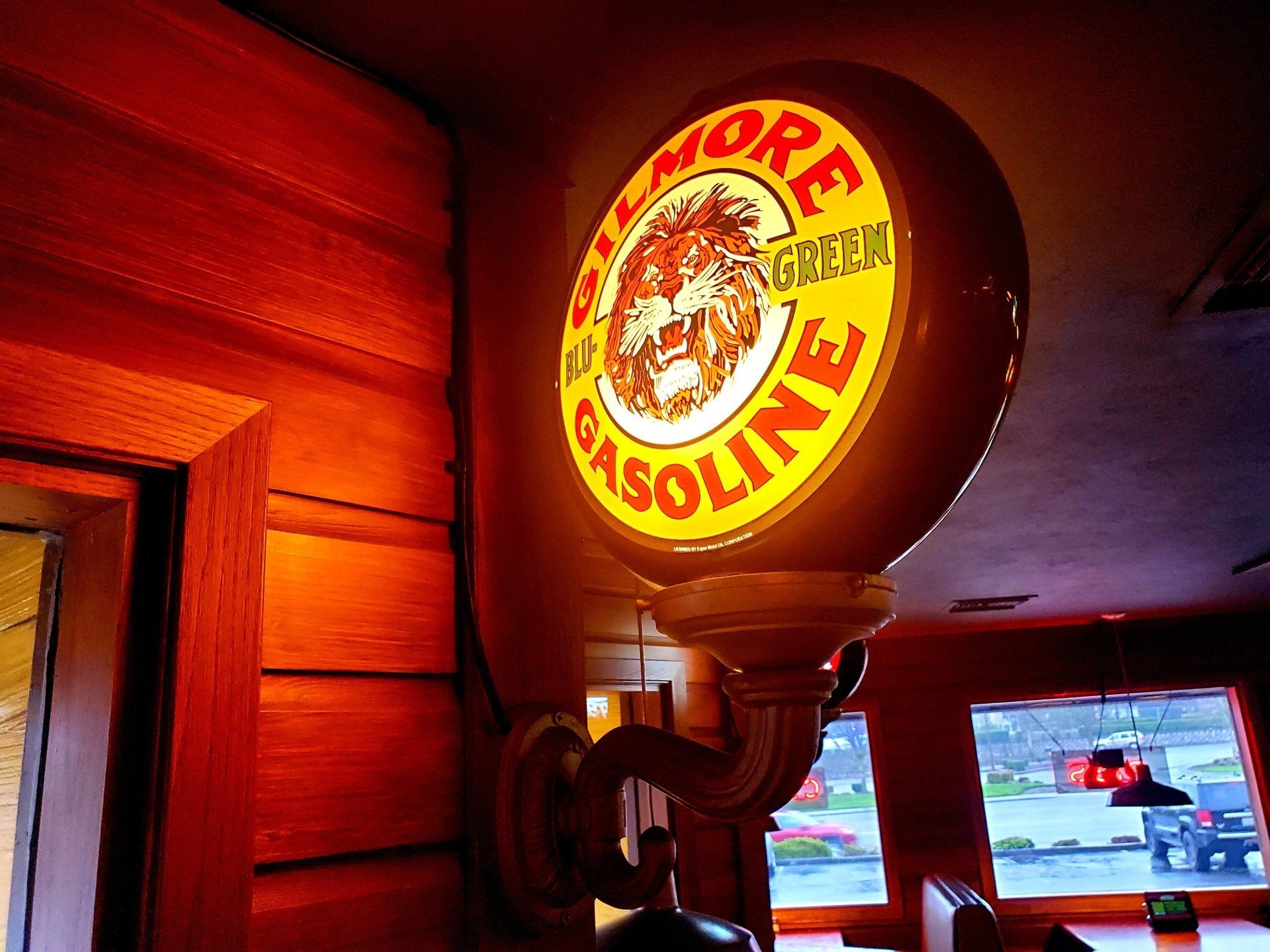 A gas pump that says delaware gasoline on it