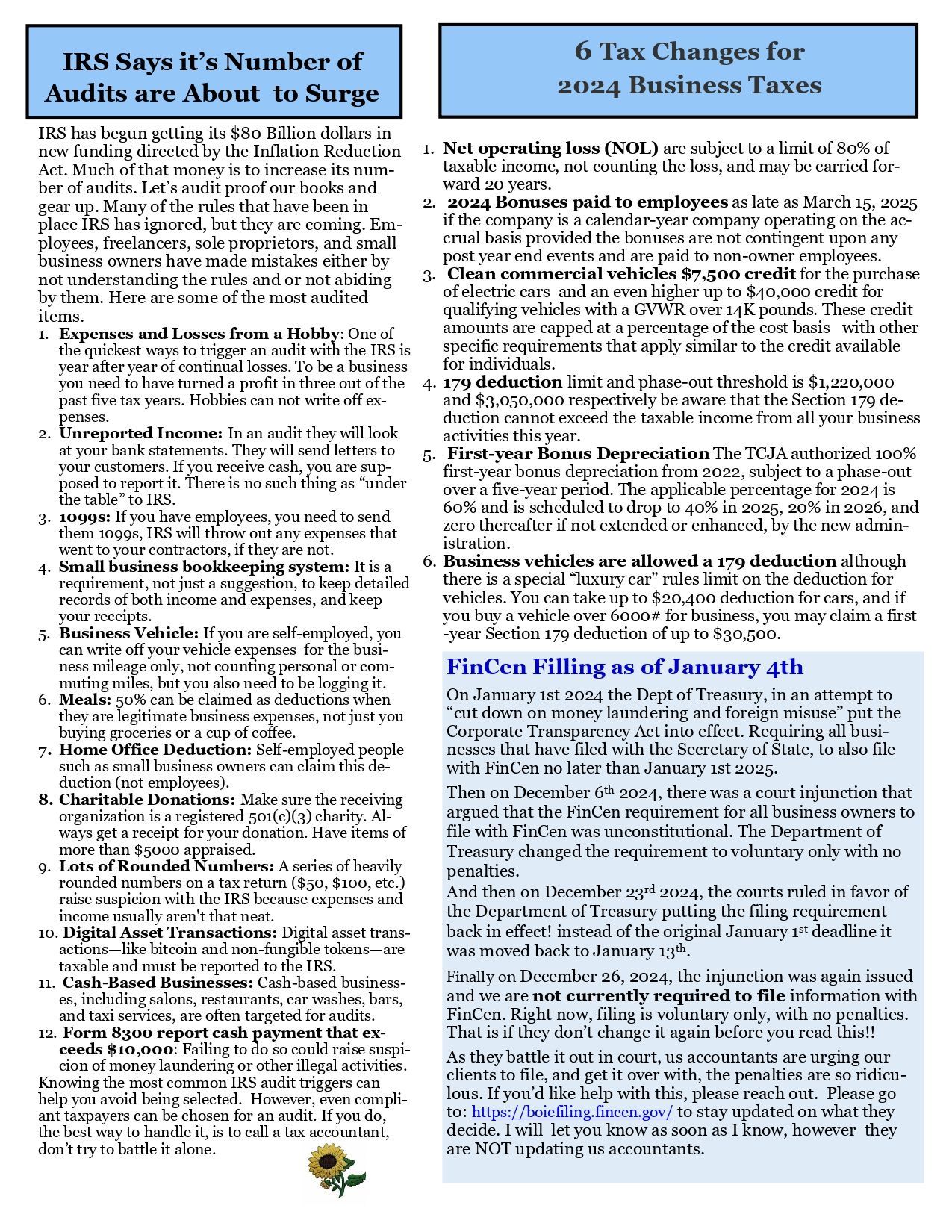 Infographic: IRS audits surge, 6 tax changes, and important deadlines for business taxes. Infographic: IRS audits surge, 6 tax changes, and important deadlines for business taxes.