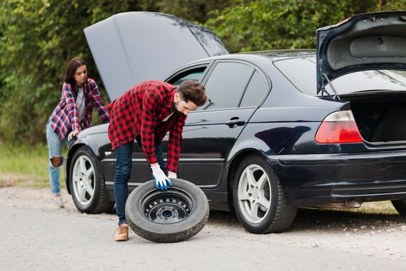 changing tire