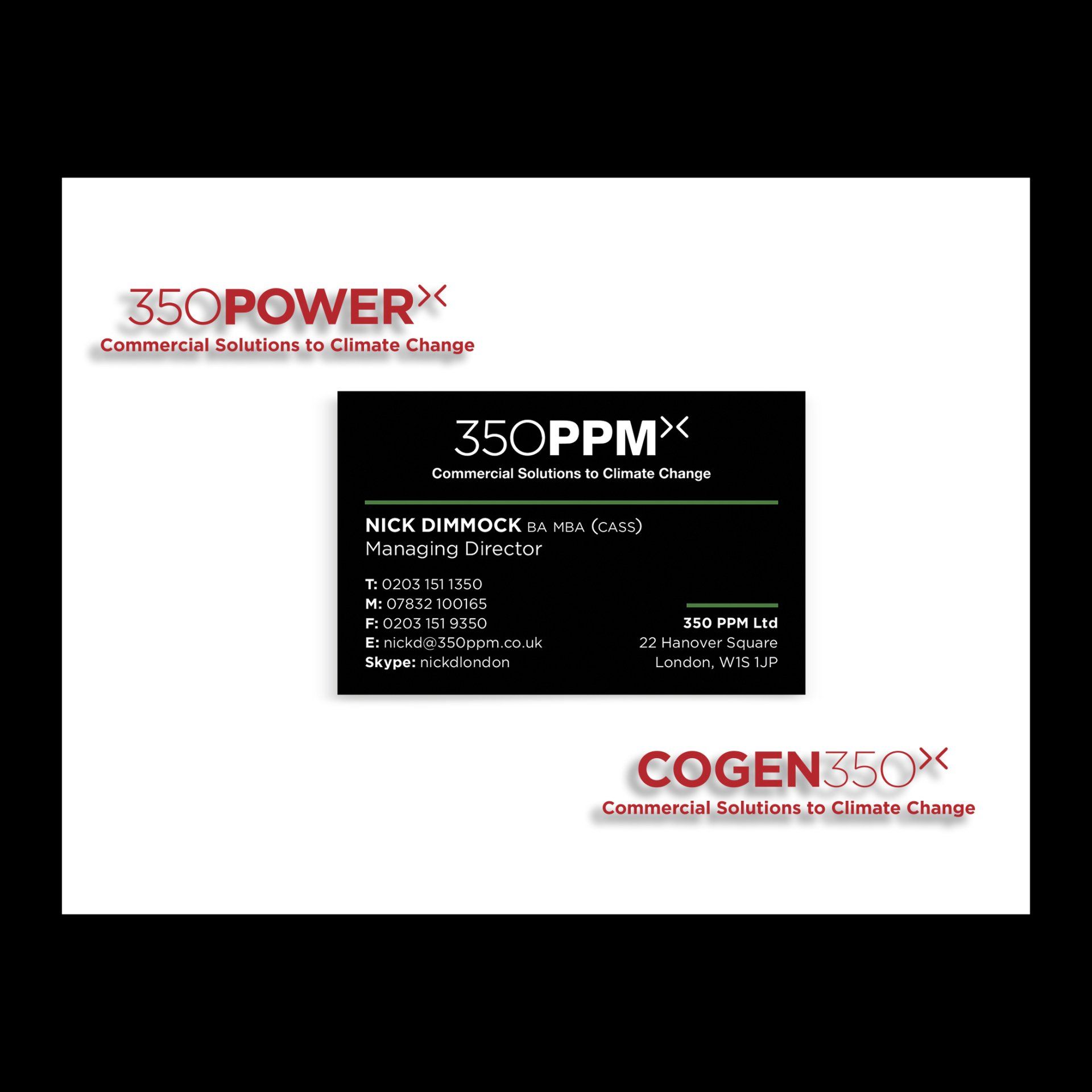 350PPM, 350Power, Cogen350 logo and stationery design