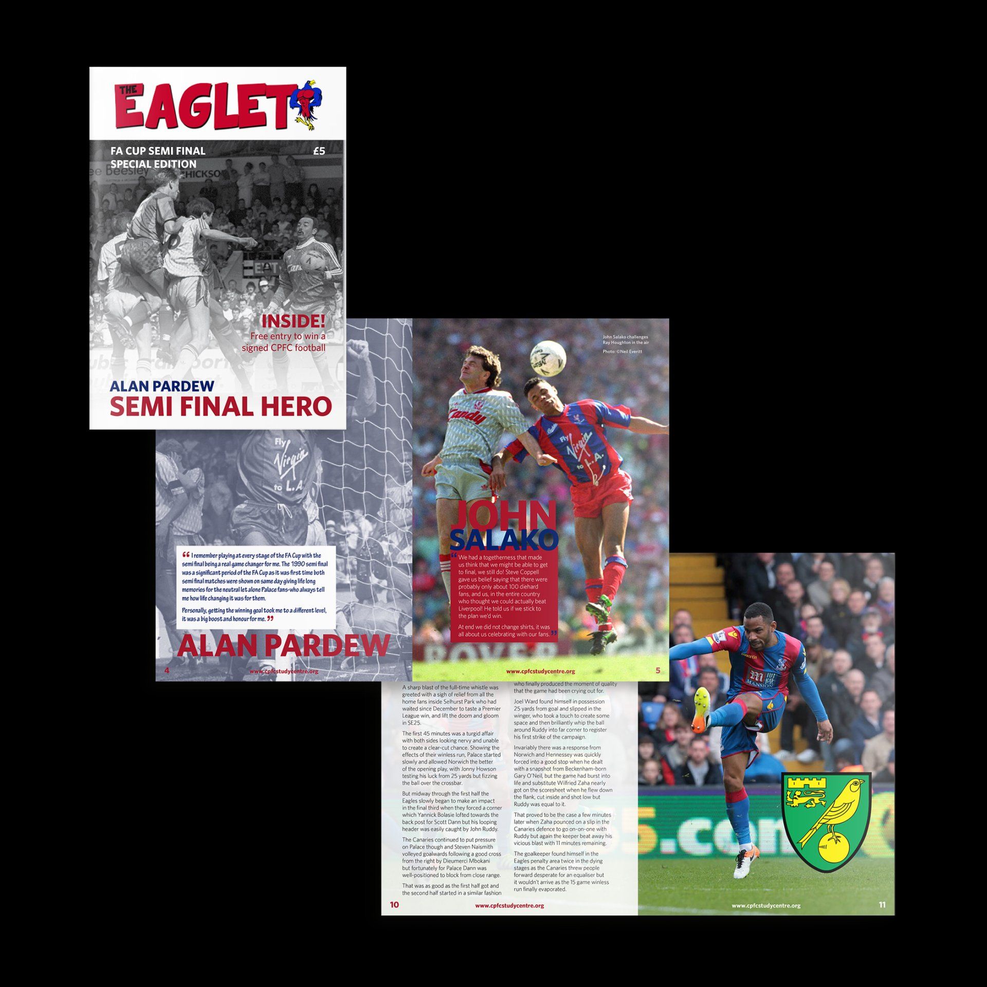 Crystal Palace FA Cup Semi Final Special Edition booklet