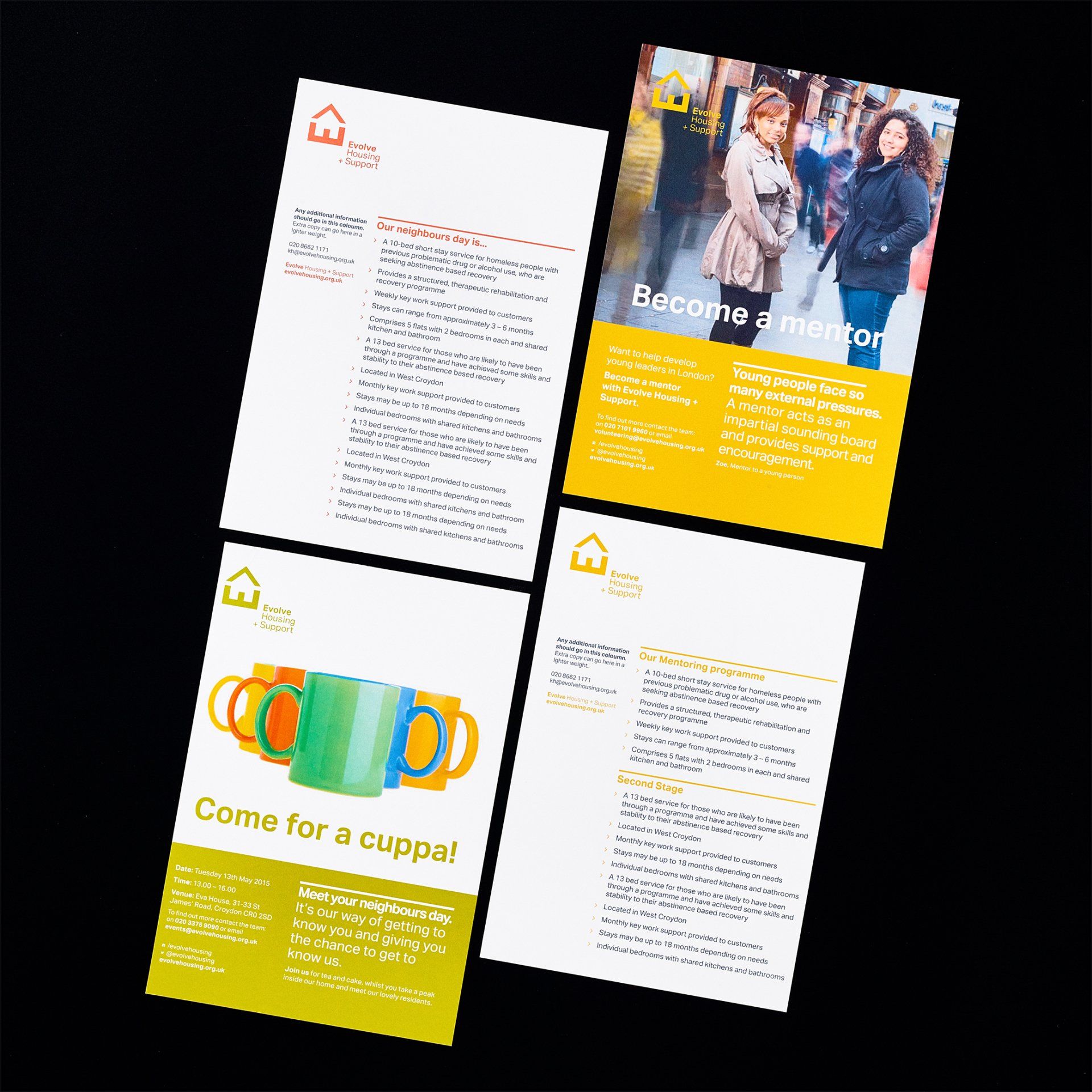 Evolve Housing + Support Double-Sided Flyers