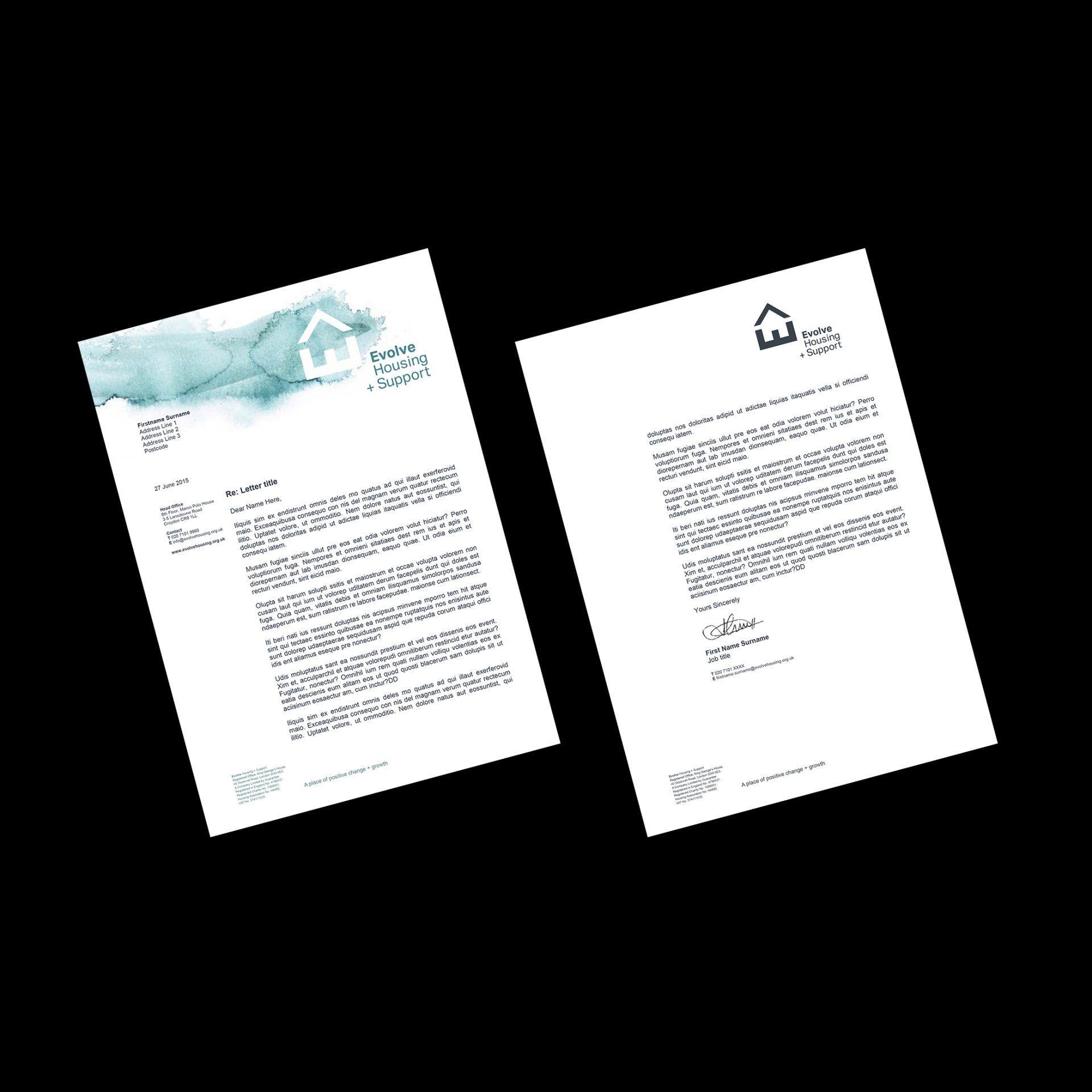 Evolve letterhead