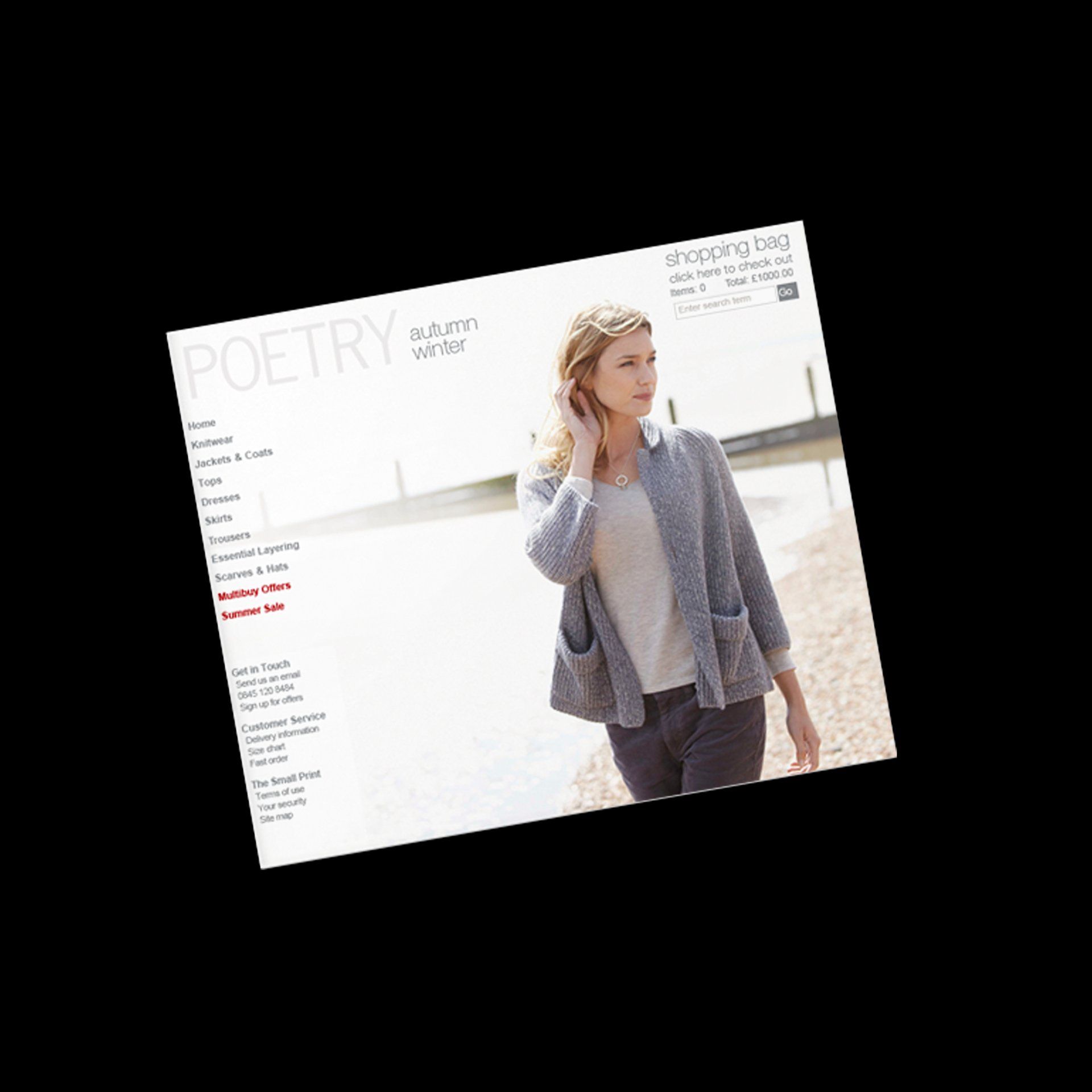 Poetry catalogue homepage