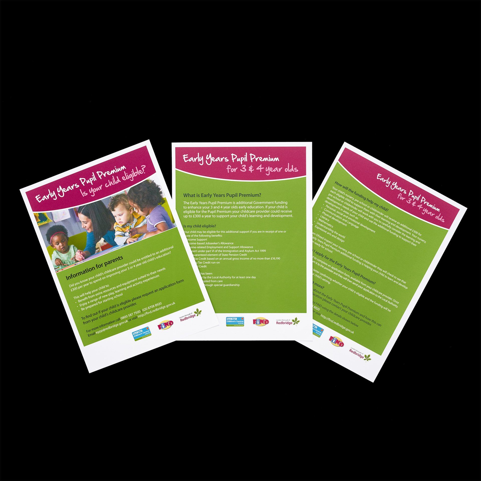 Redbridge Council posters and leaflets