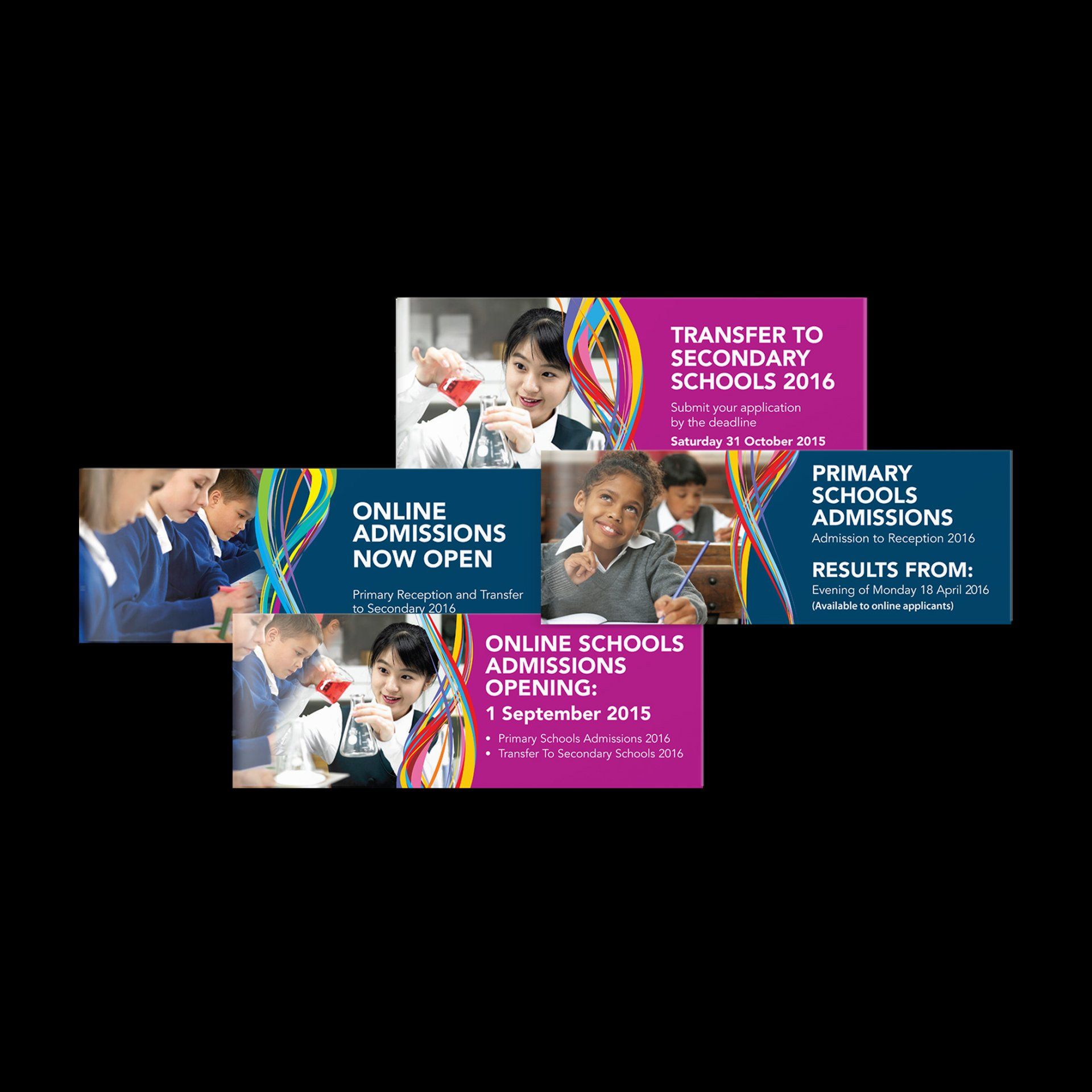 Redbridge schools admissions - web banners