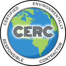 A cerc certified environmentally responsible contractor logo