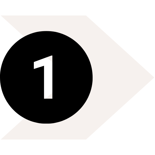 Ein schwarzer Kreis mit der Zahl Eins darin.