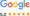 Ein Google-Logo mit fünf Sternen darauf