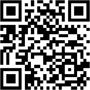 QR code with black and white squares.