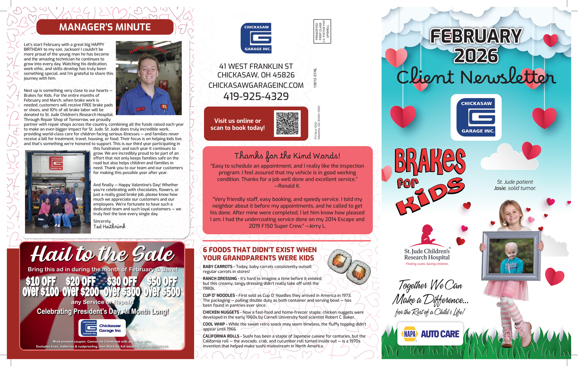 Newsletter, January 2026 | Chickasaw Garage