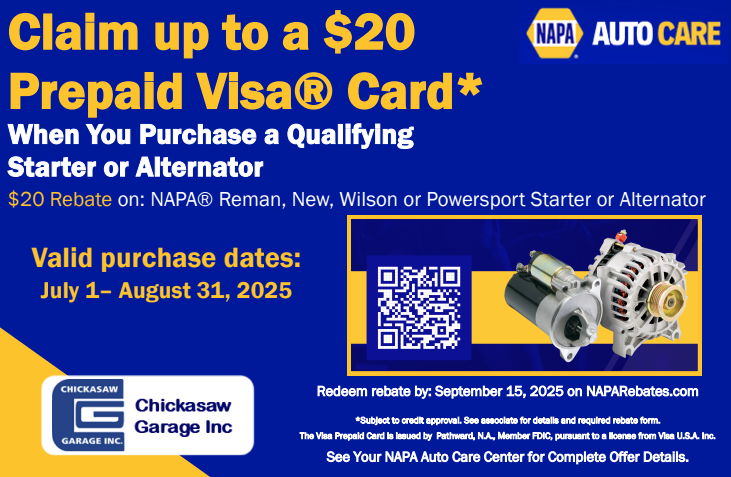 NAPA Special | Chickasaw Garage