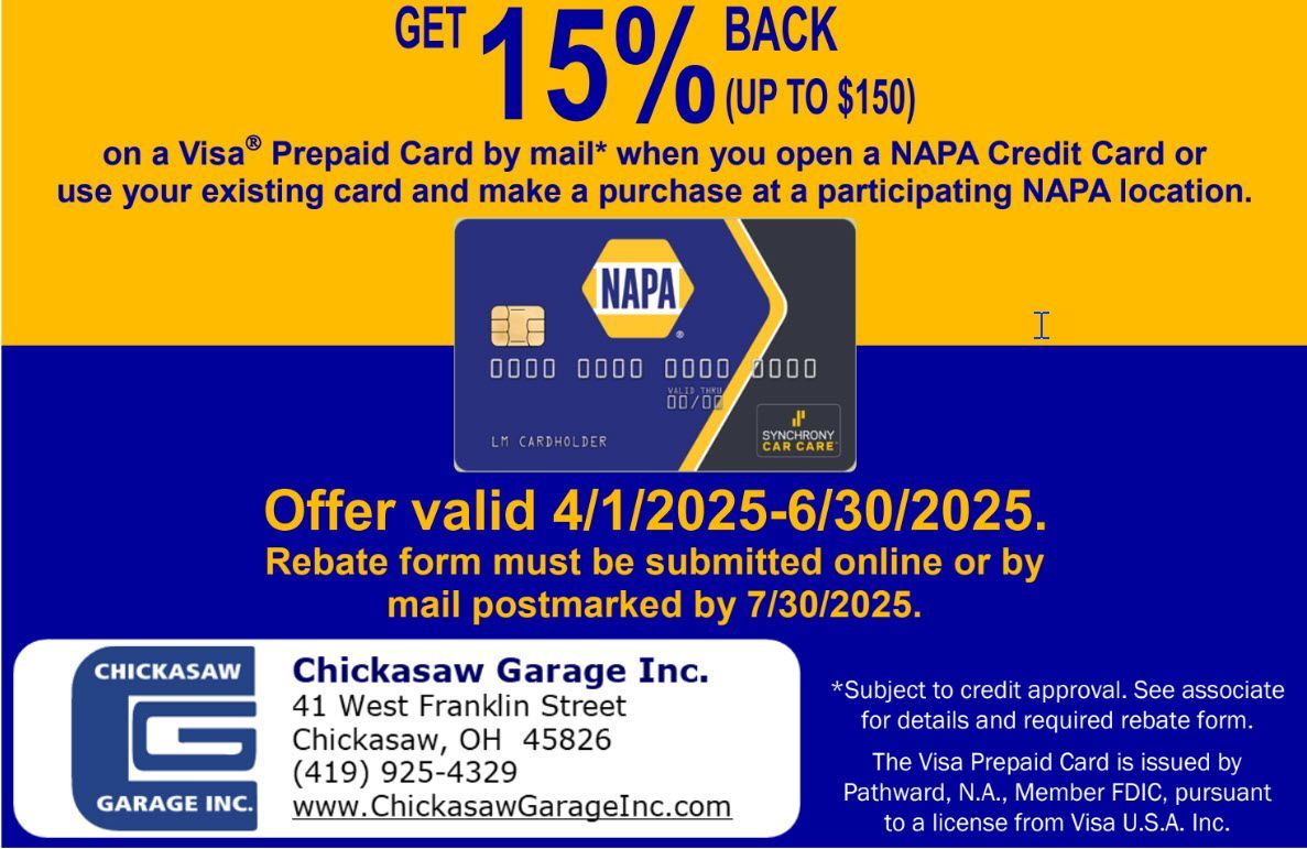 NAPA Special | Chickasaw Garage