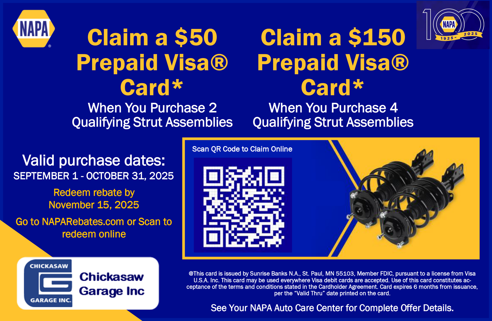 NAPA Special | Chickasaw Garage