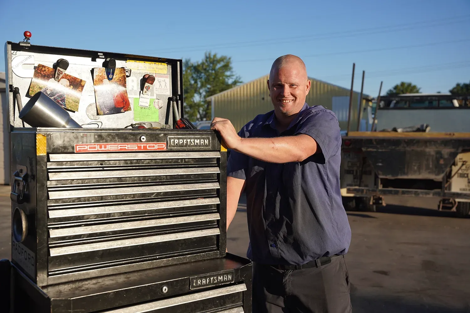 Staff with toolbox | Chickasaw Garage