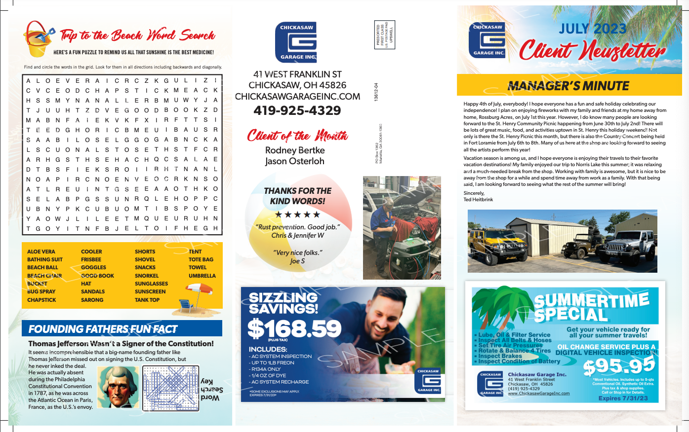 July | Chickasaw Garage