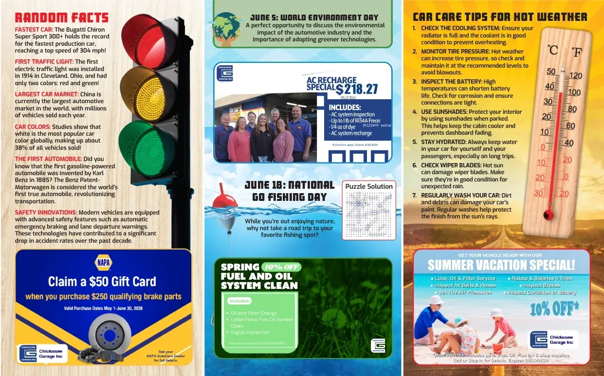 Newsletter Page 2 | Chickasaw Garage