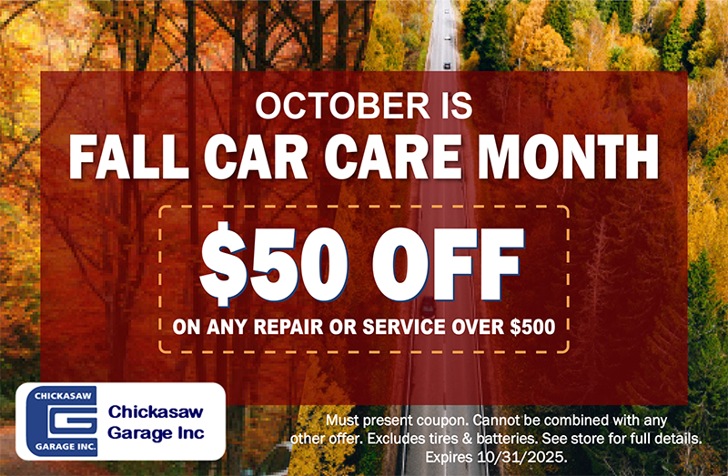 October Offer | Chickasaw Garage