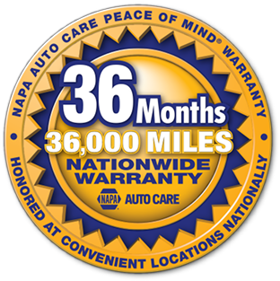 NAPA Warranty Badge | Chickasaw Garage