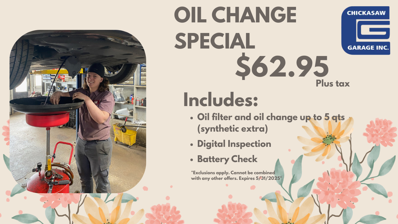 Oil Change Special | Chickasaw Garage