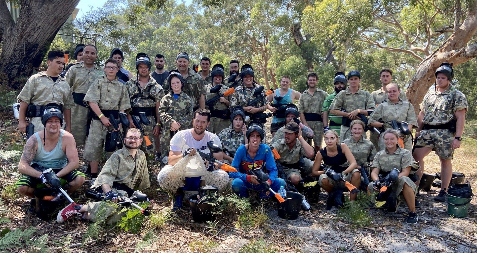 Group of People Having Fun with Paintball — Salt Ash NSW — Hellfire Paintball